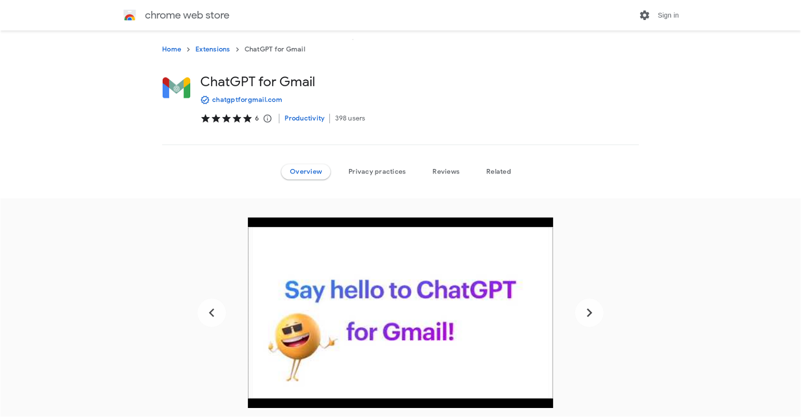 ChatGPT for Gmail website