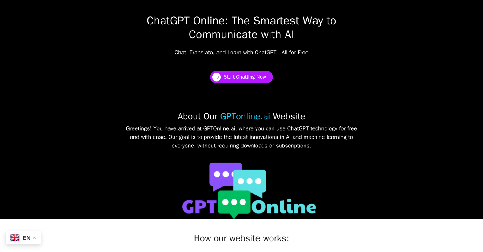 ChatGPT Online website