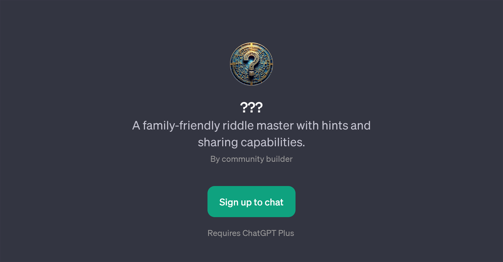 ChatGPT Riddle Master website