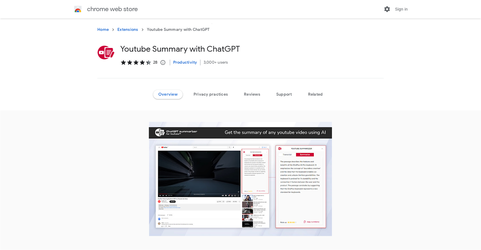 ChatGPT Summarizer website
