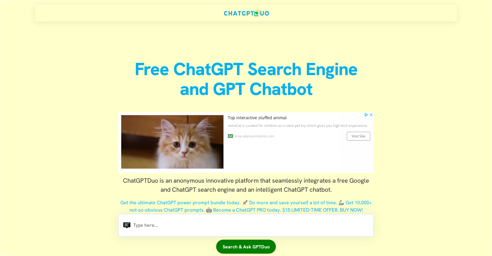 ChatGPTDuo website