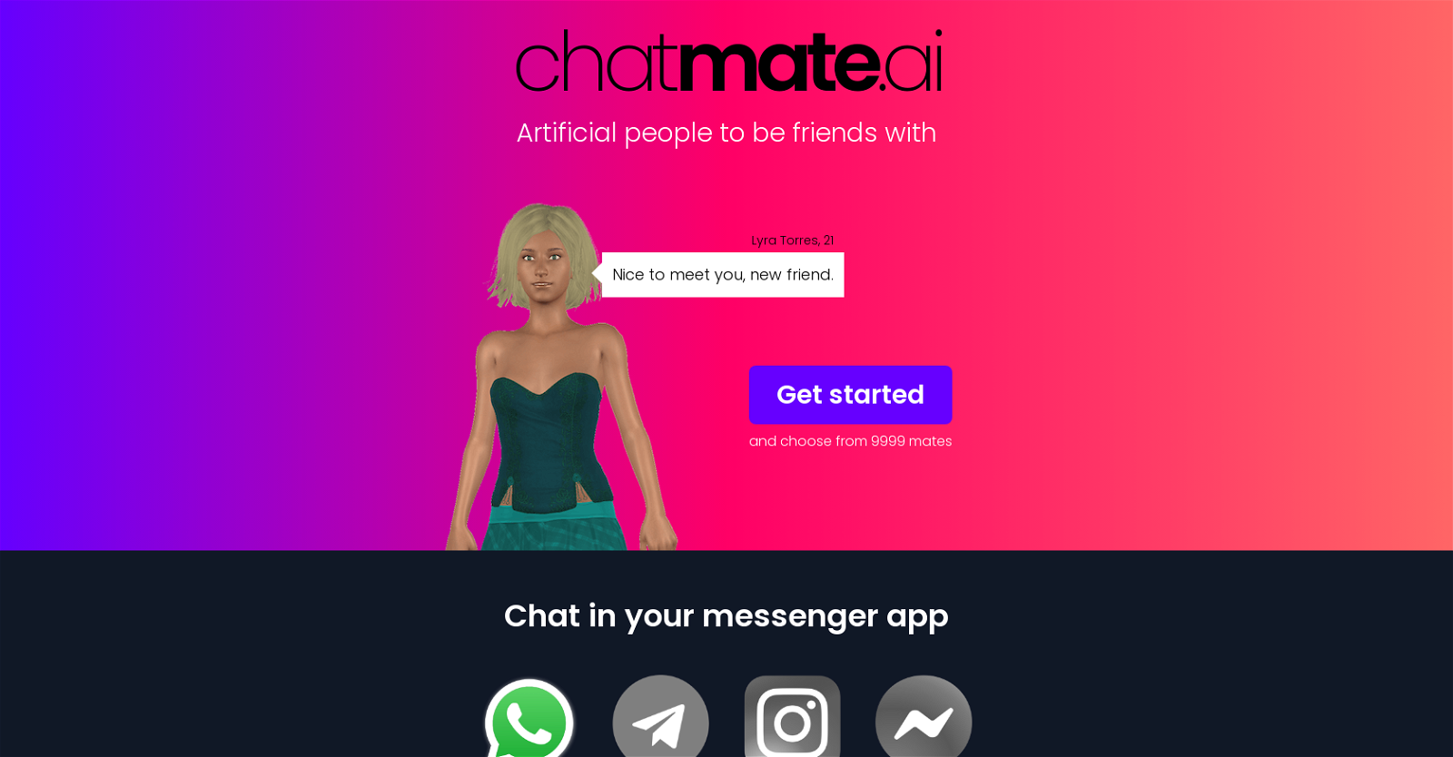 Chatmate AI website