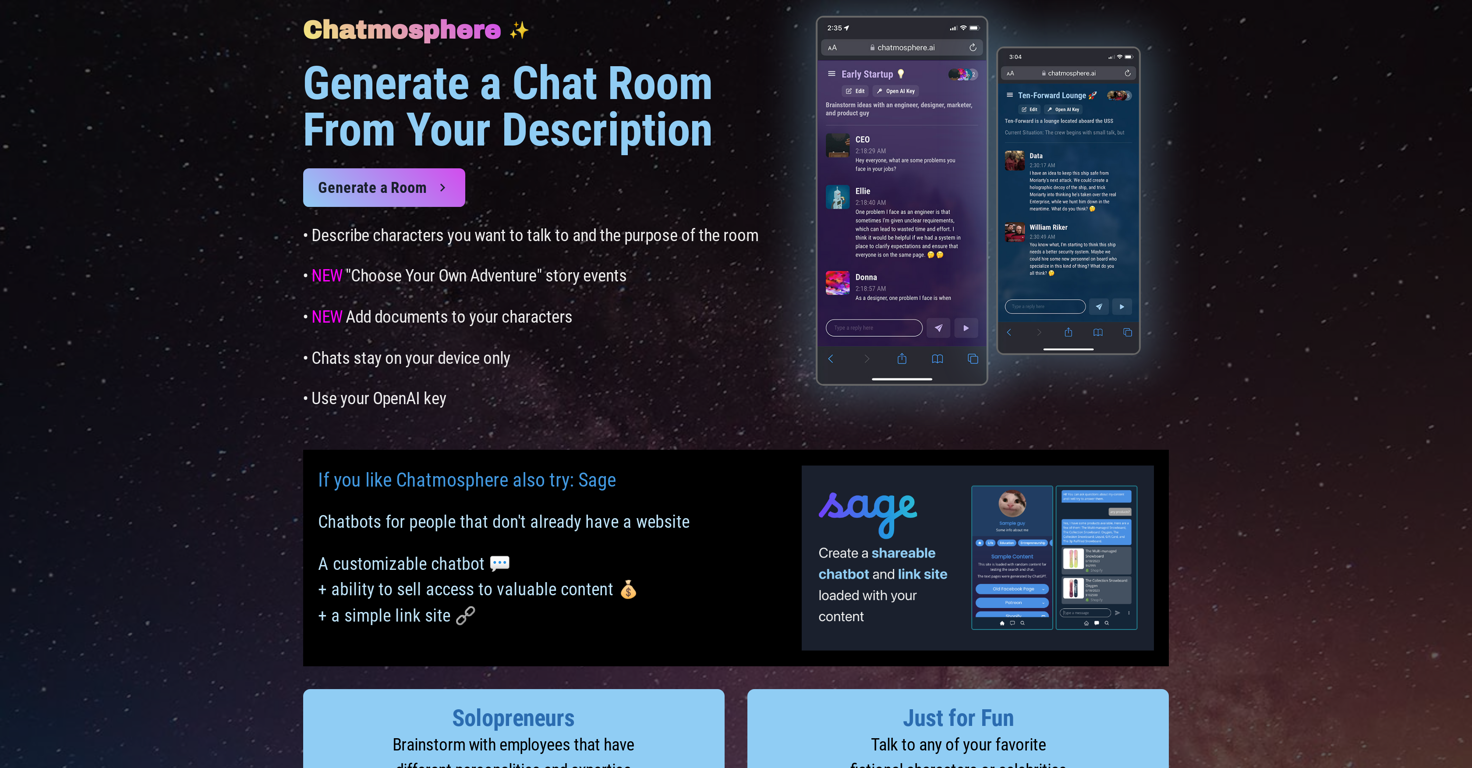 Chatmosphere website