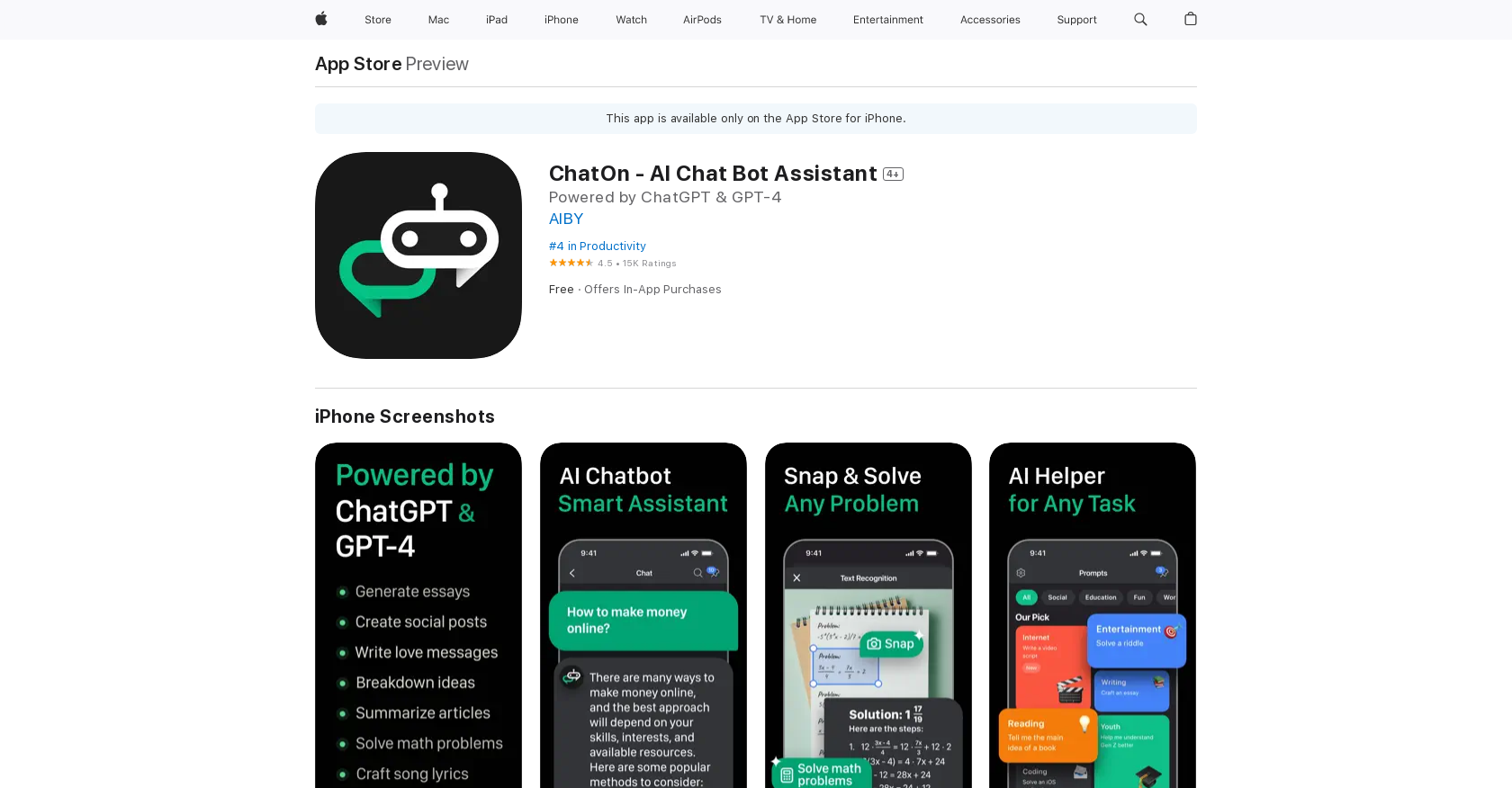 Al Chat – AI Chatbot Assistant na App Store