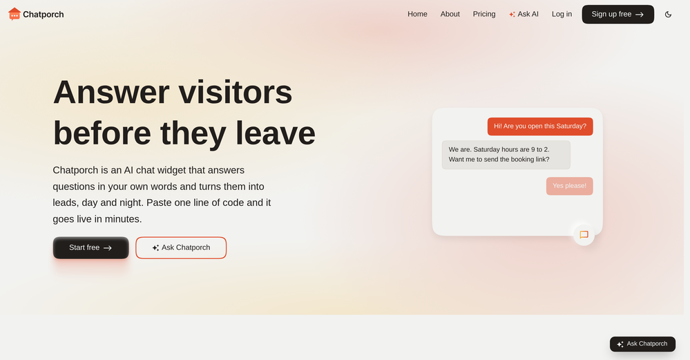 Chatporch website