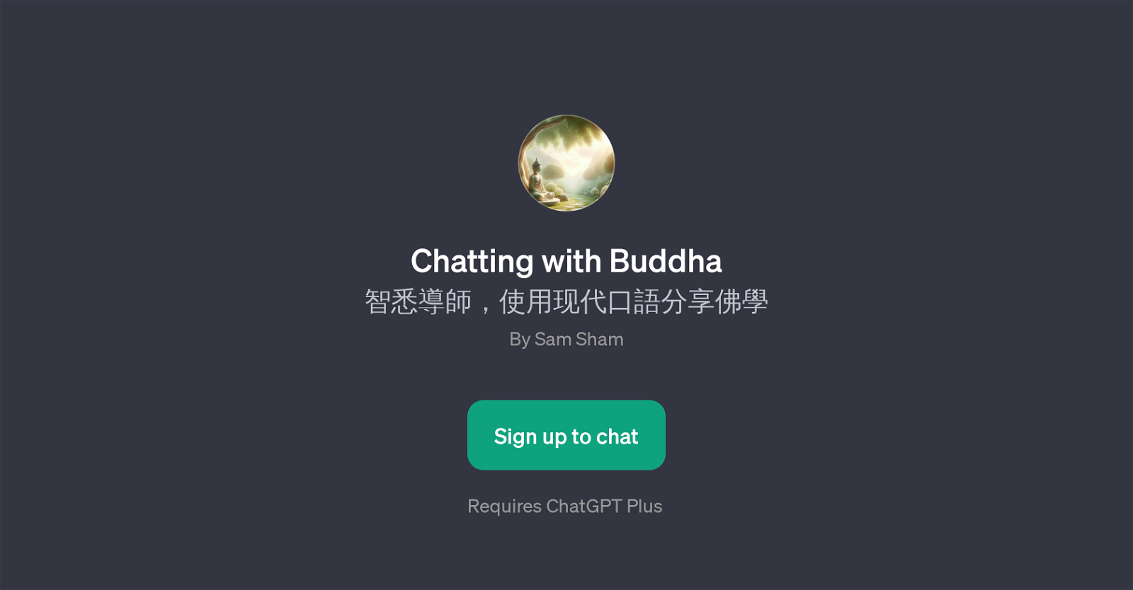 Chatting with Buddha website