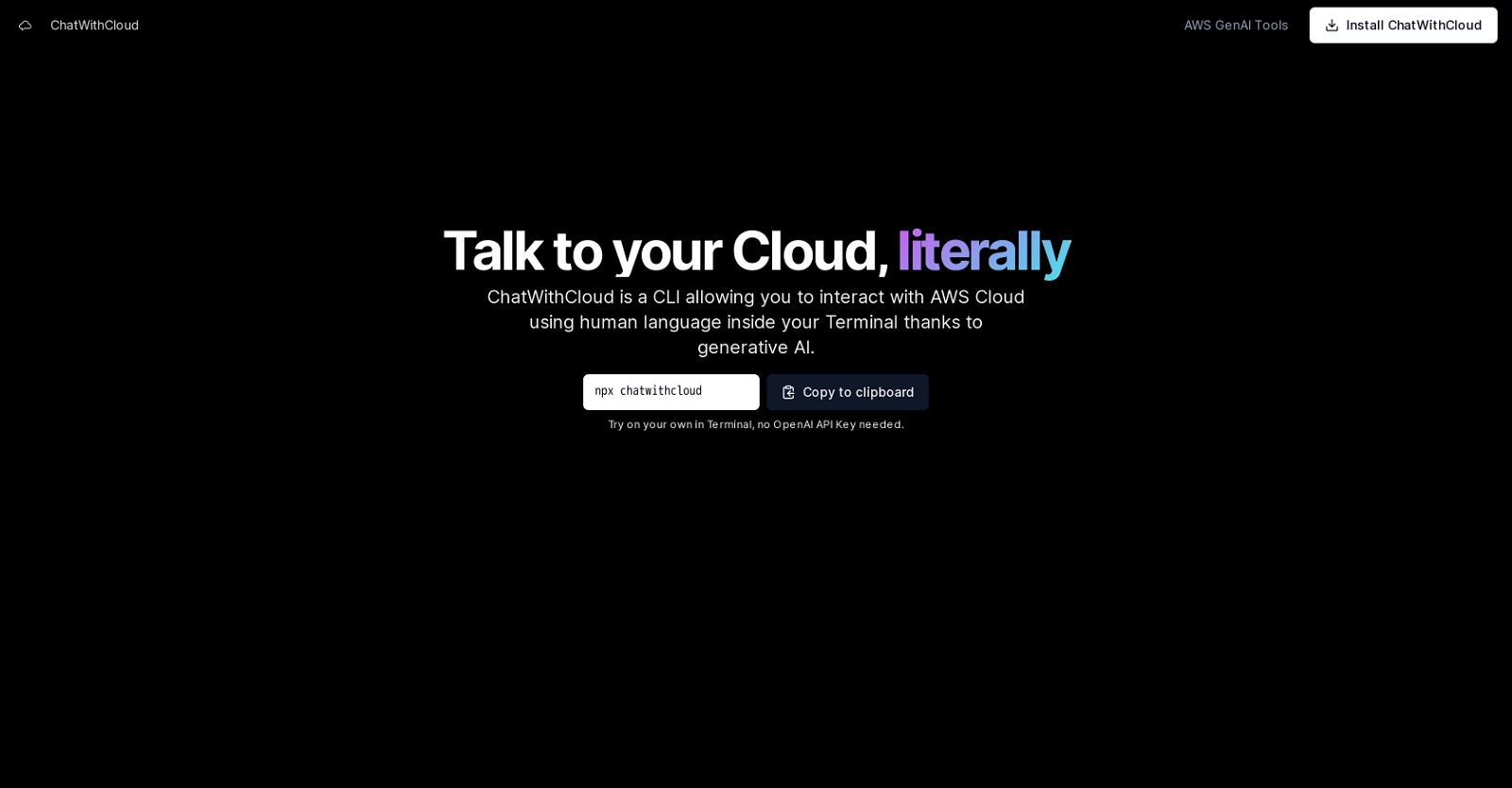 ChatWithCloud website
