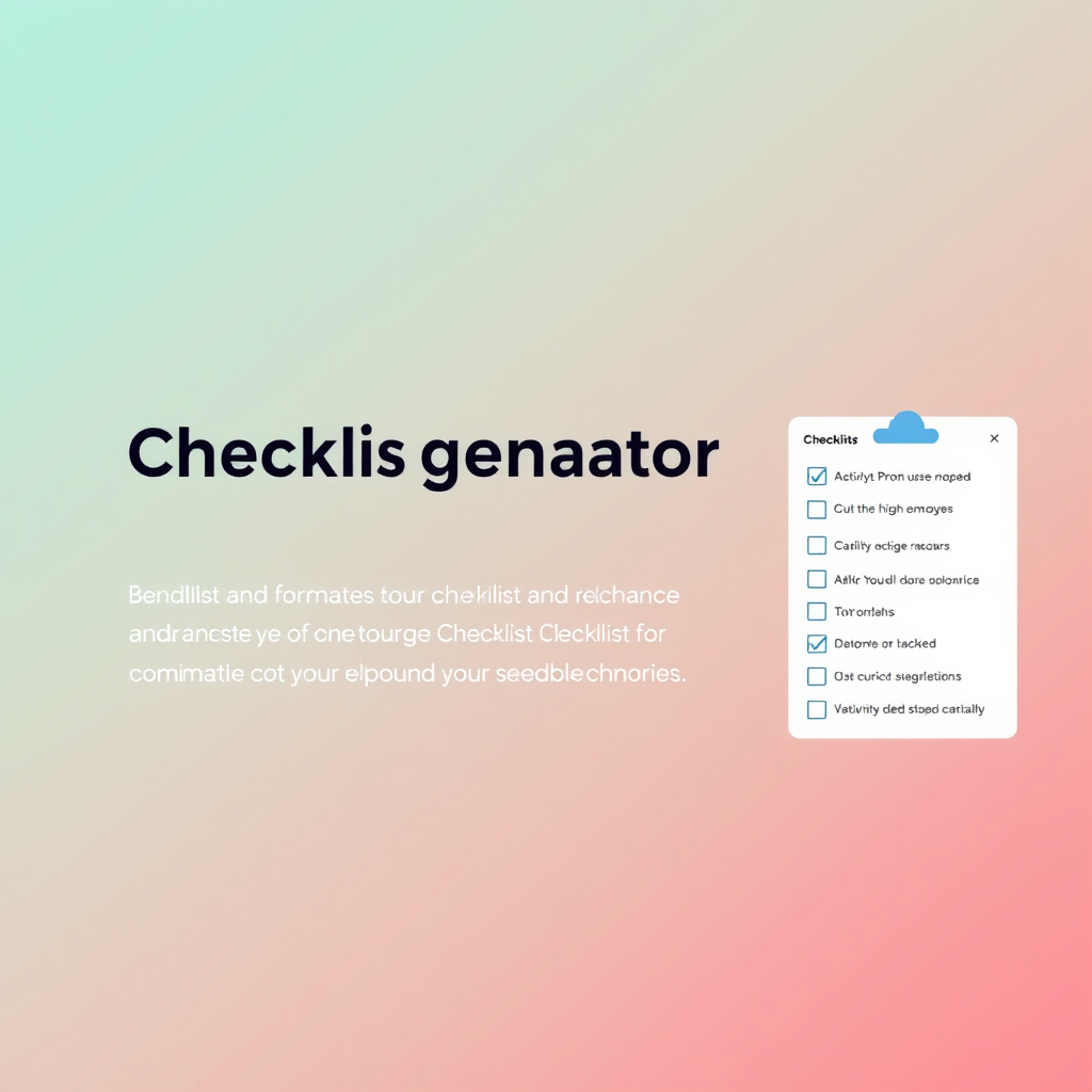 Checklist generator - (Free, No Signup AI Tool)