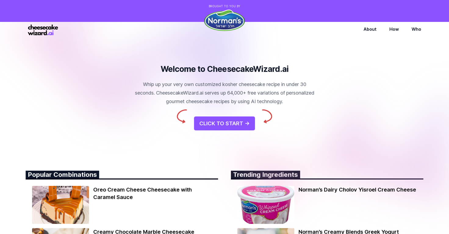 Cheesecakewizard website