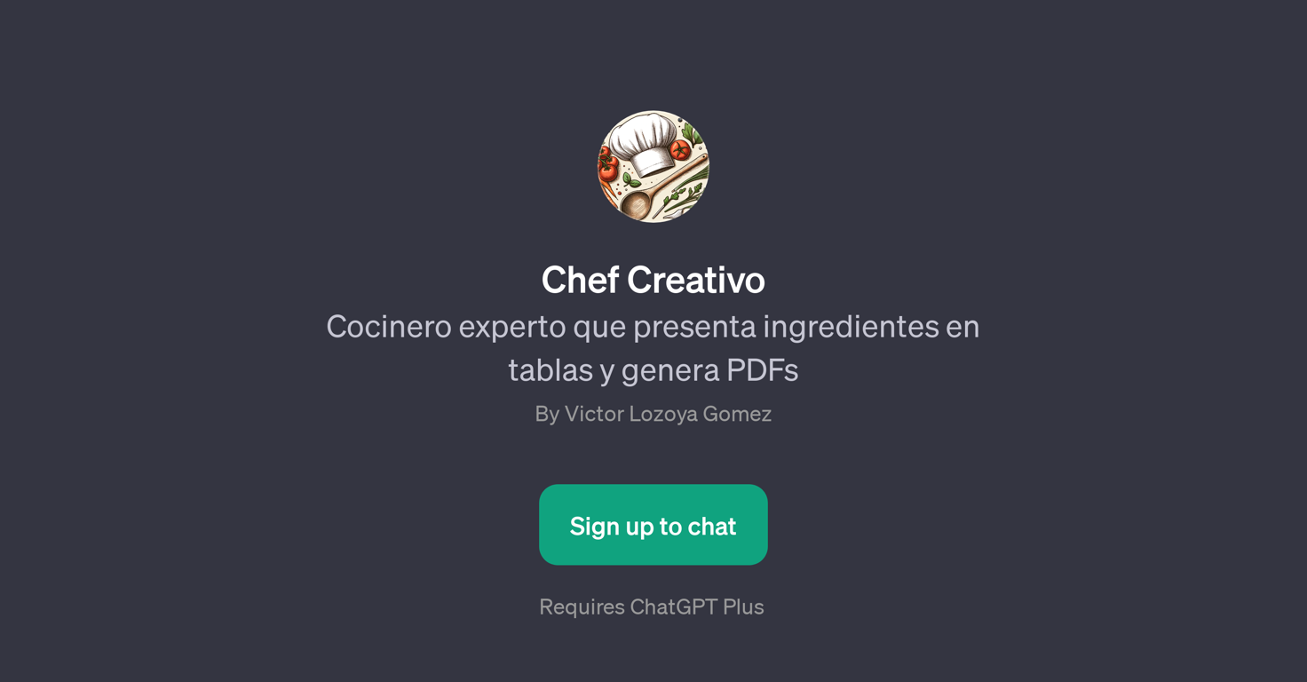 Chef Creativo website