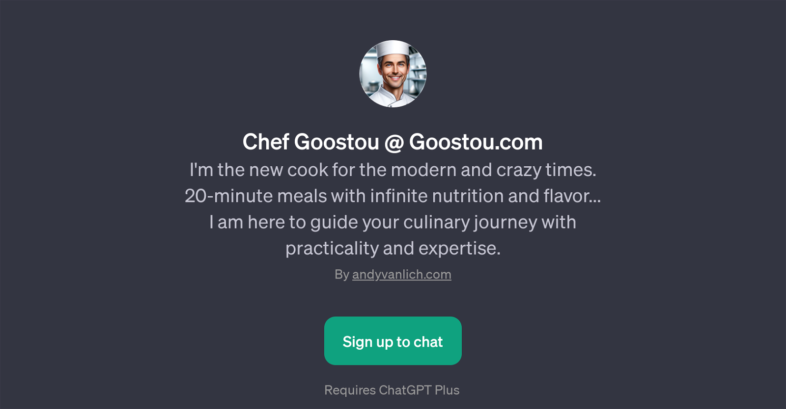 Chef Goostou @ Goostou.com website