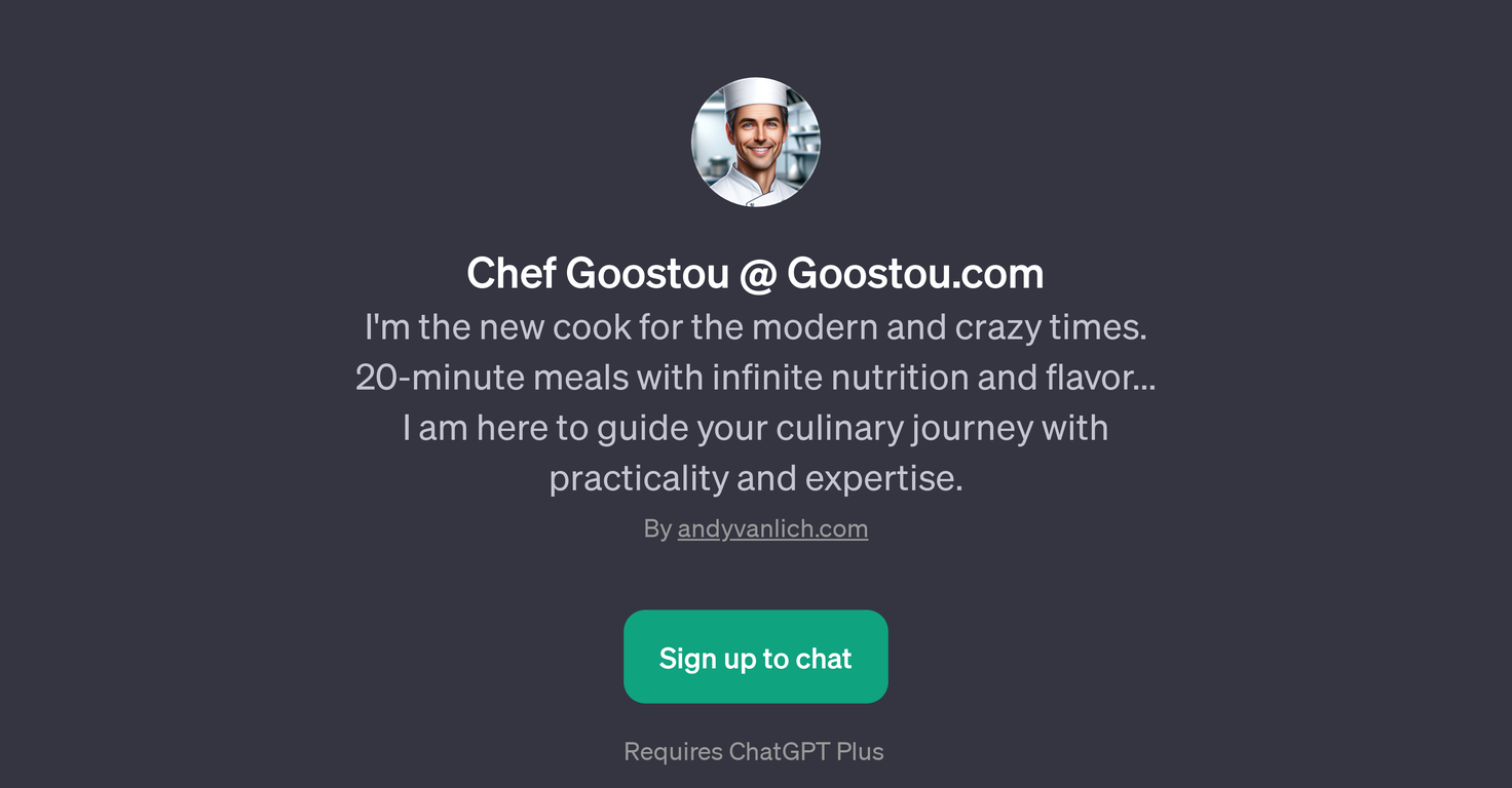 Chef Goostou @ Goostou.com website