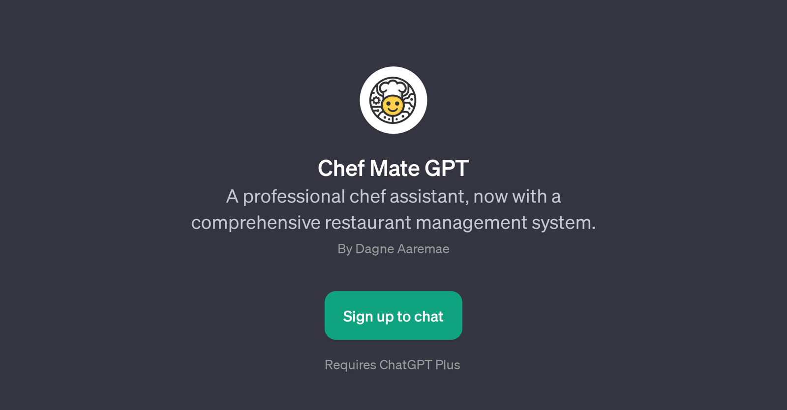 Chef Mate GPT website