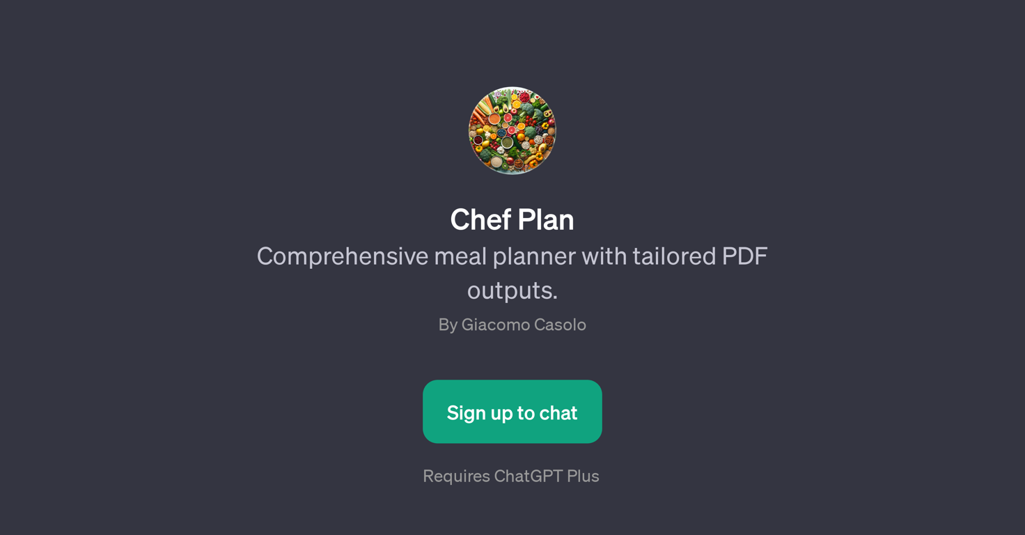 Chef Plan website