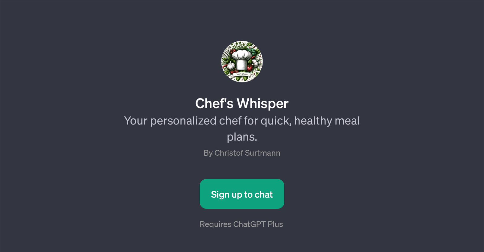 Chef's Whisper website