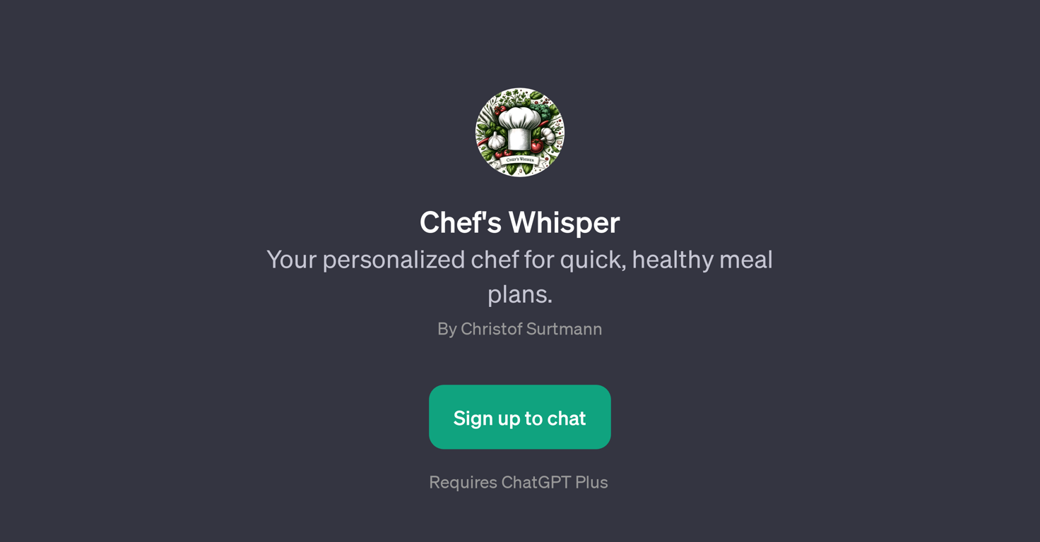 Chef's Whisper website