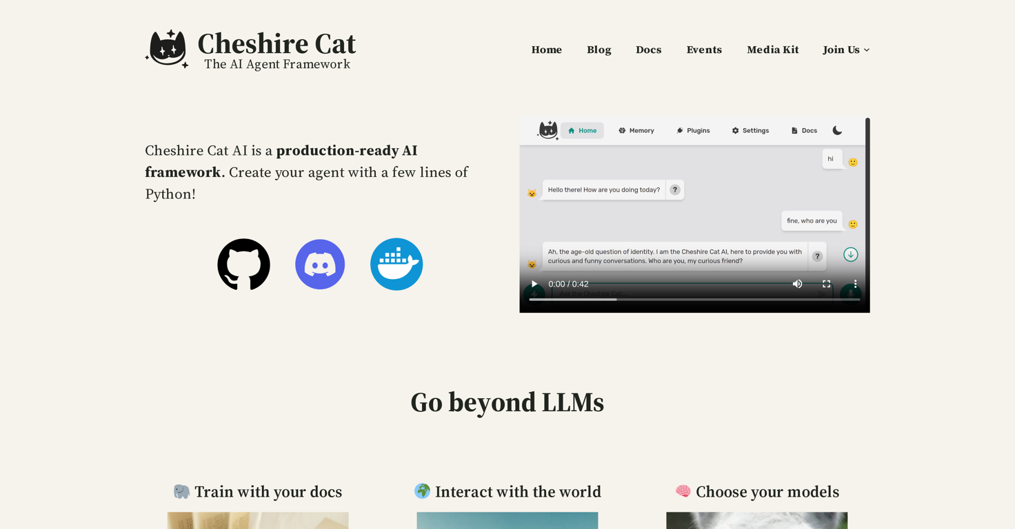 Cheshire Cat AI website