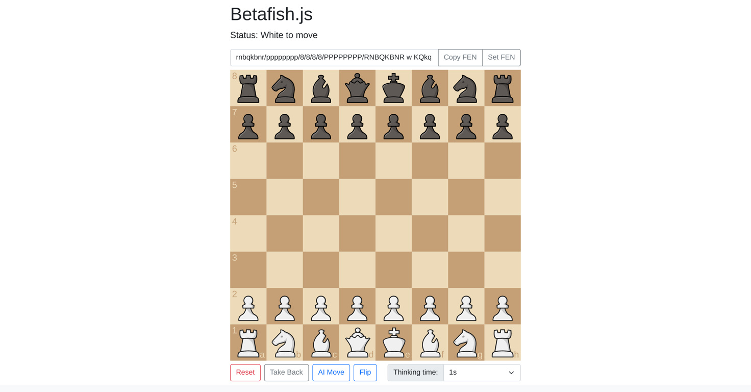 Chess AI website
