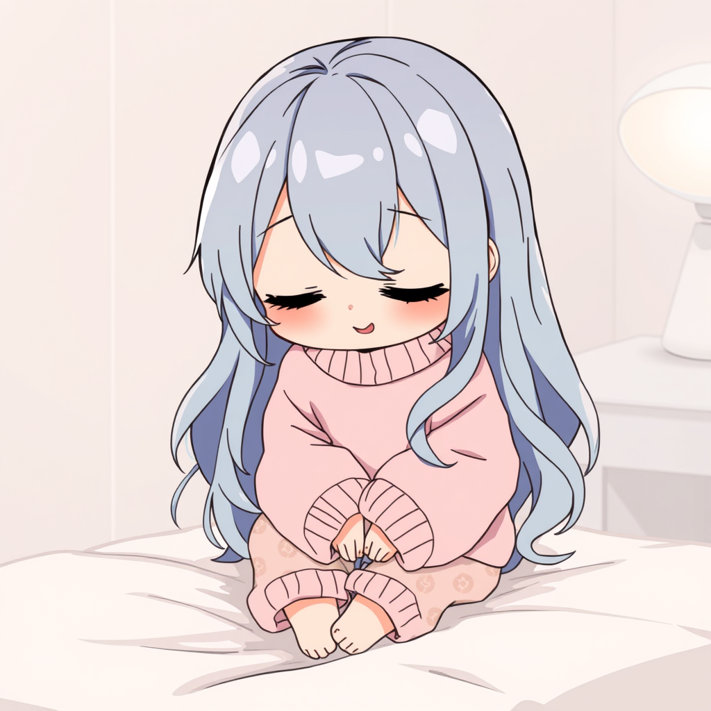 Relieved Chibi Chibi Comfort – in a Quiet, Emotional Moment - (Free, No Signup AI Tool)
