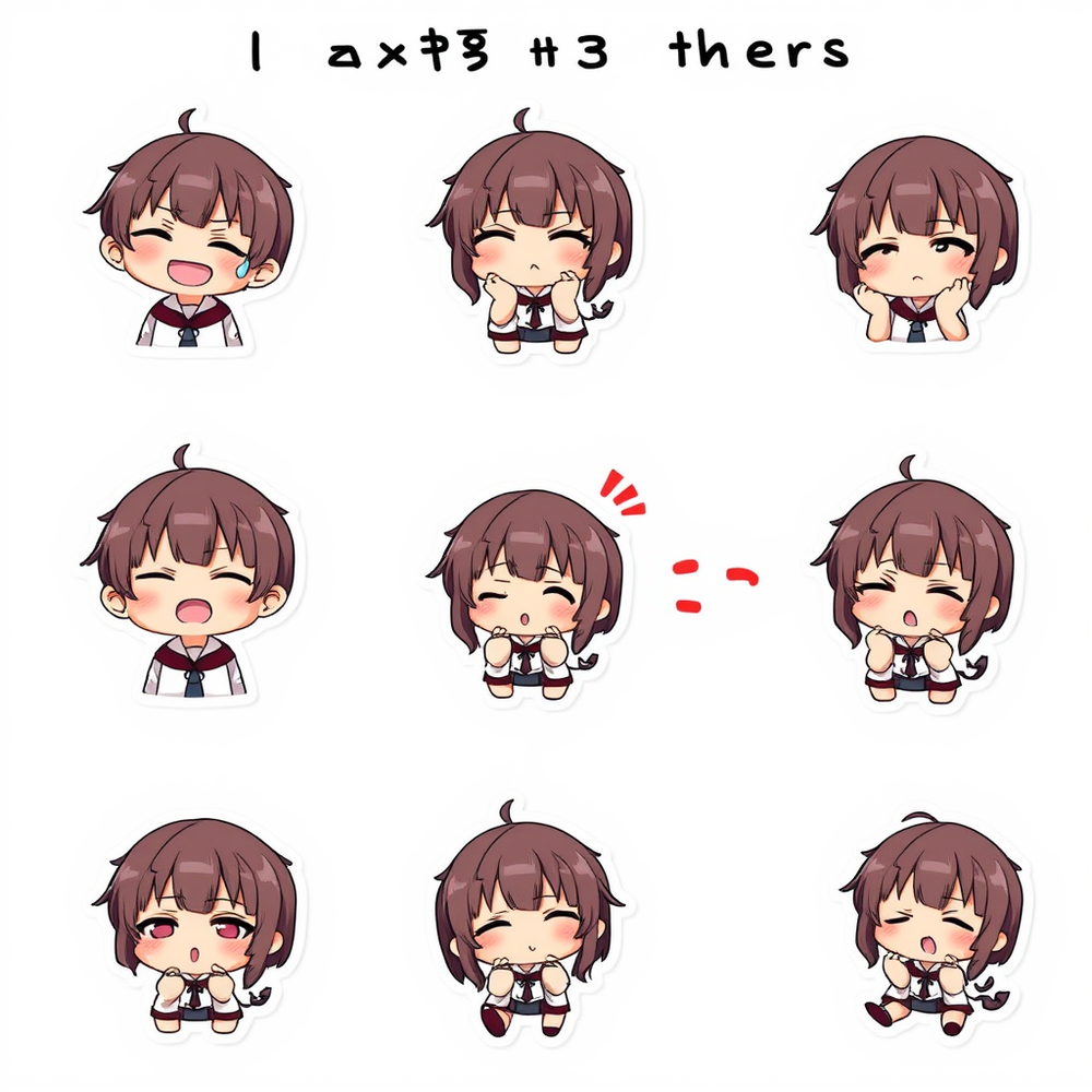 Chibi Sticker Sheet – 12 Expressions website