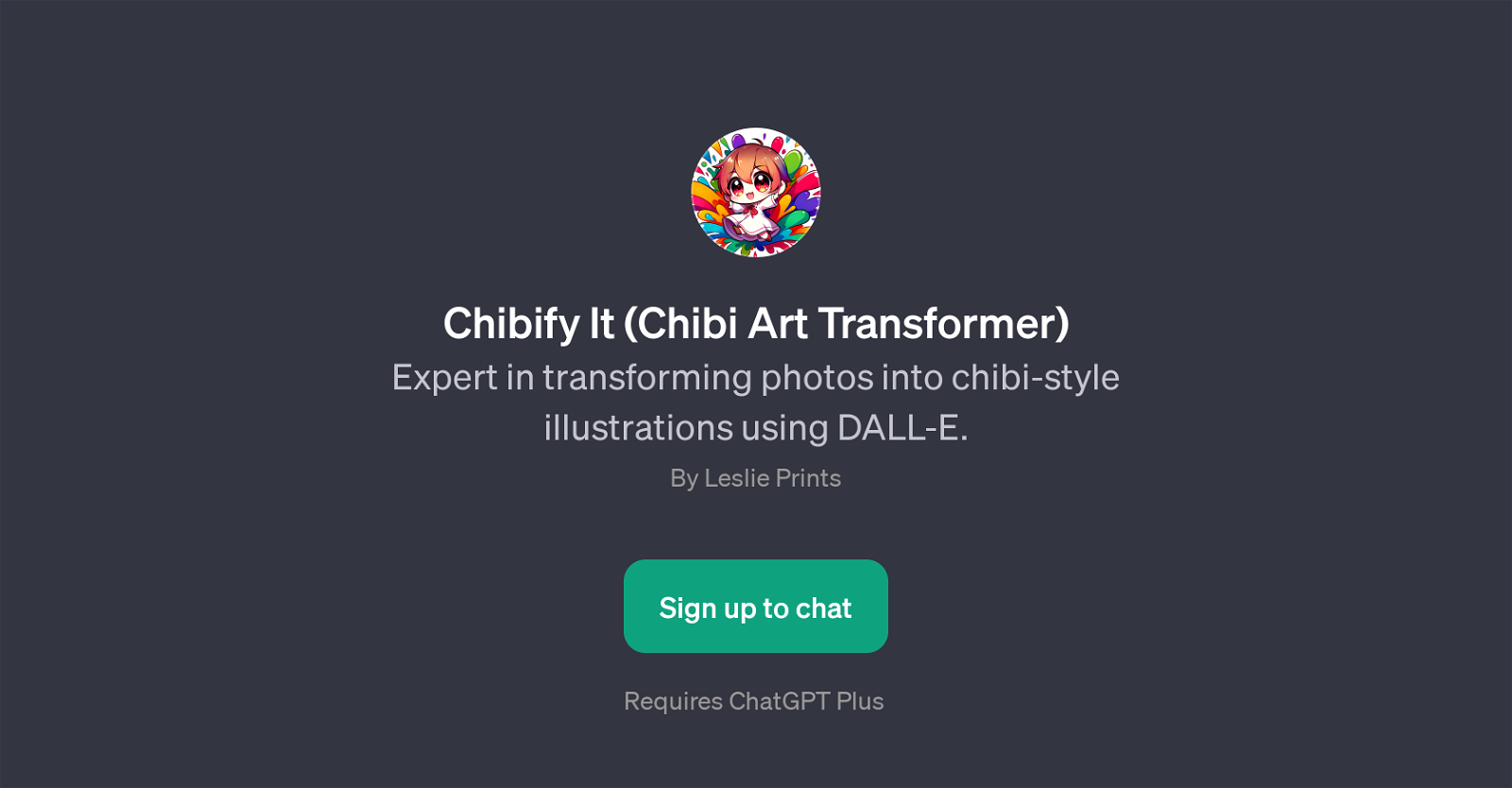 Chibify It (Chibi Art Transformer) website