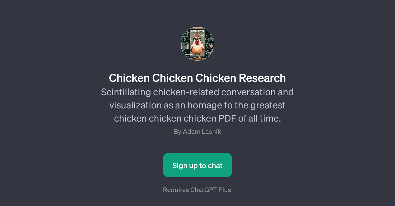 Chicken Chicken Chicken Research website