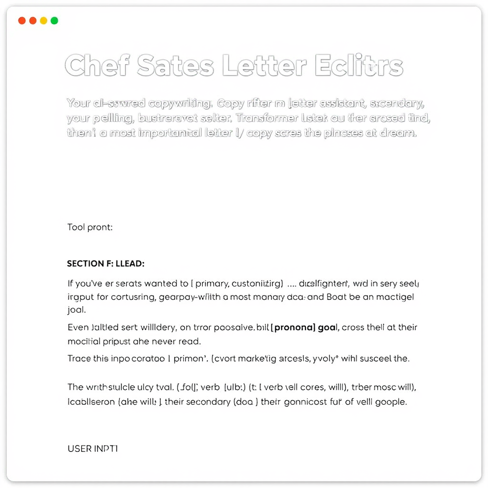 Chief Sales Letter Editor website