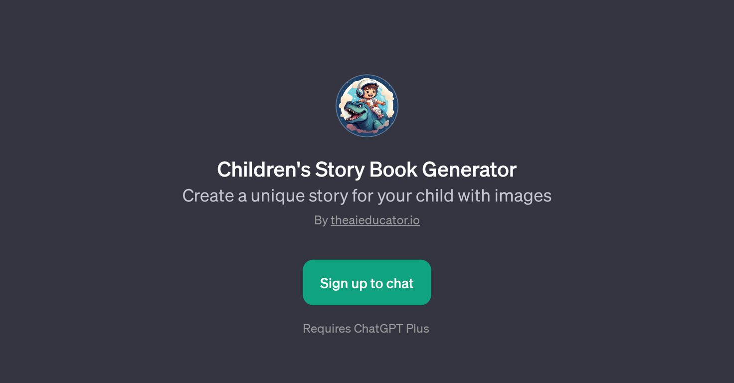 Children's Story Book Generator website