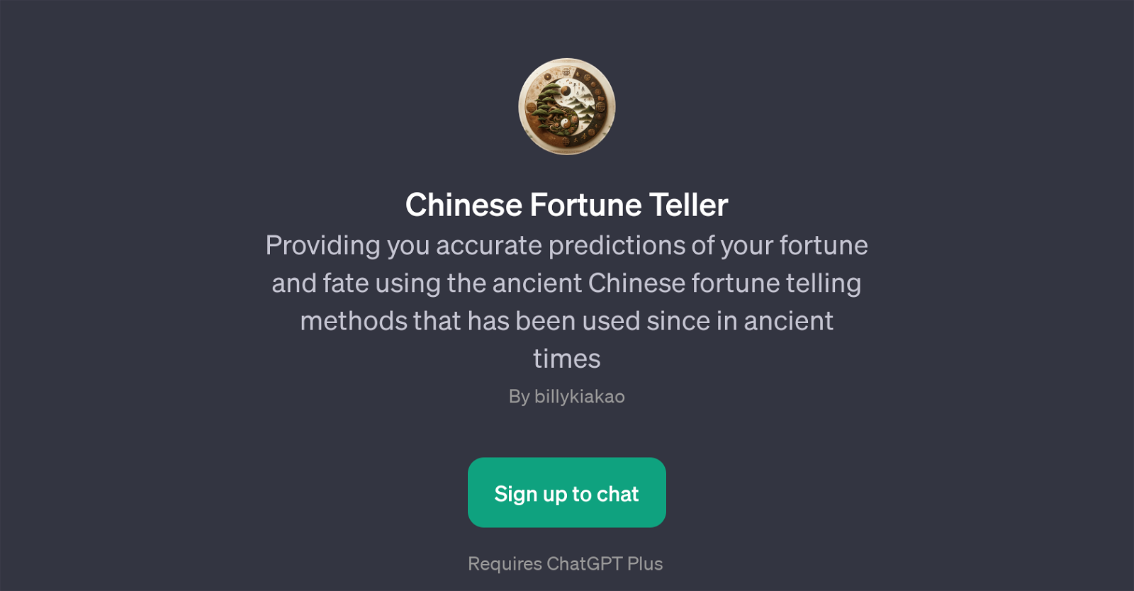 Chinese Fortune Teller website