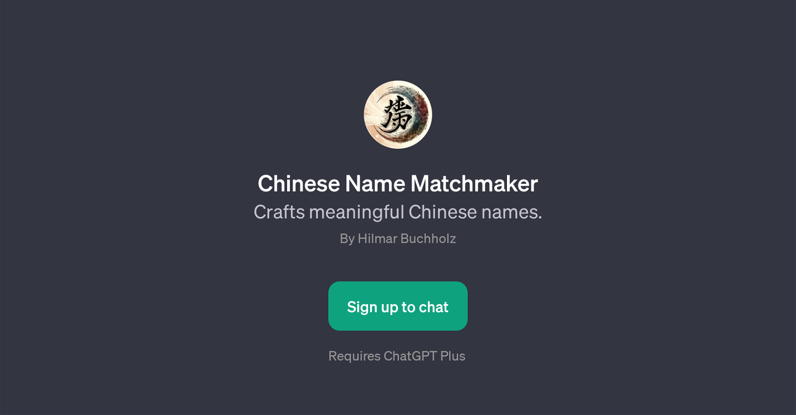Chinese Name Matchmaker website