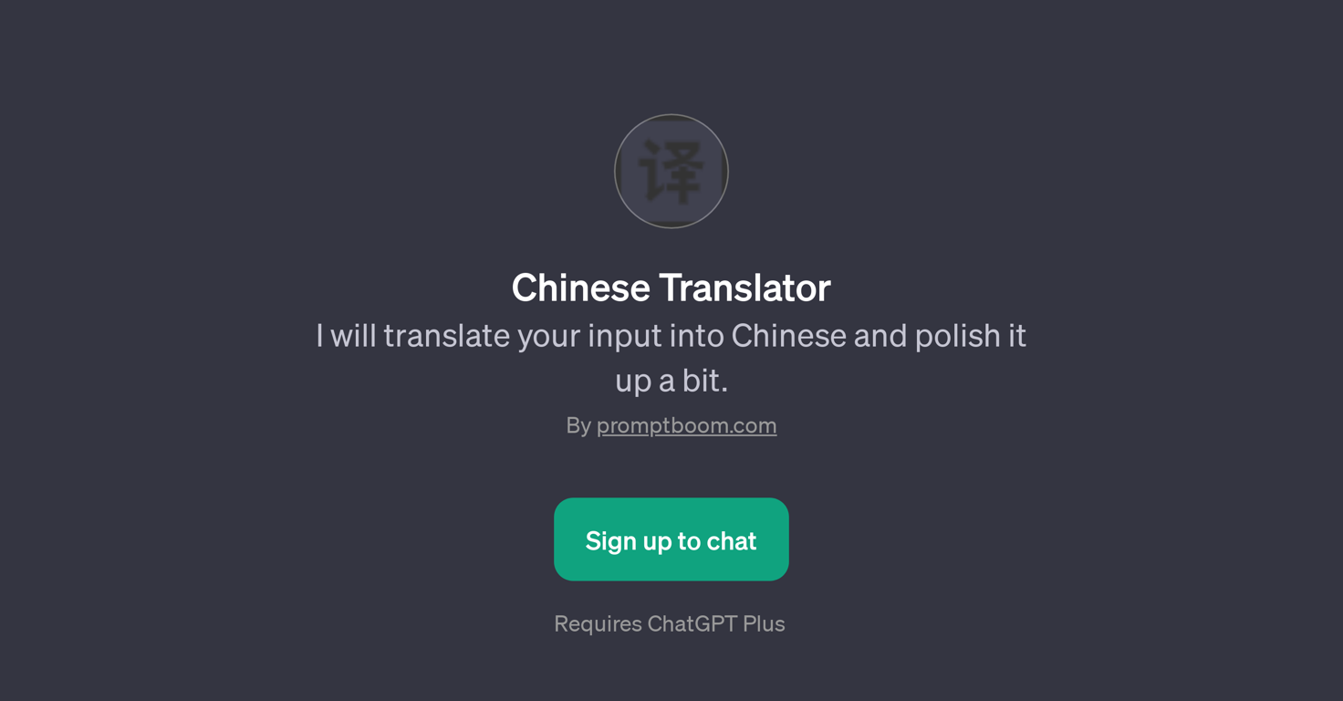 Chinese Translator website