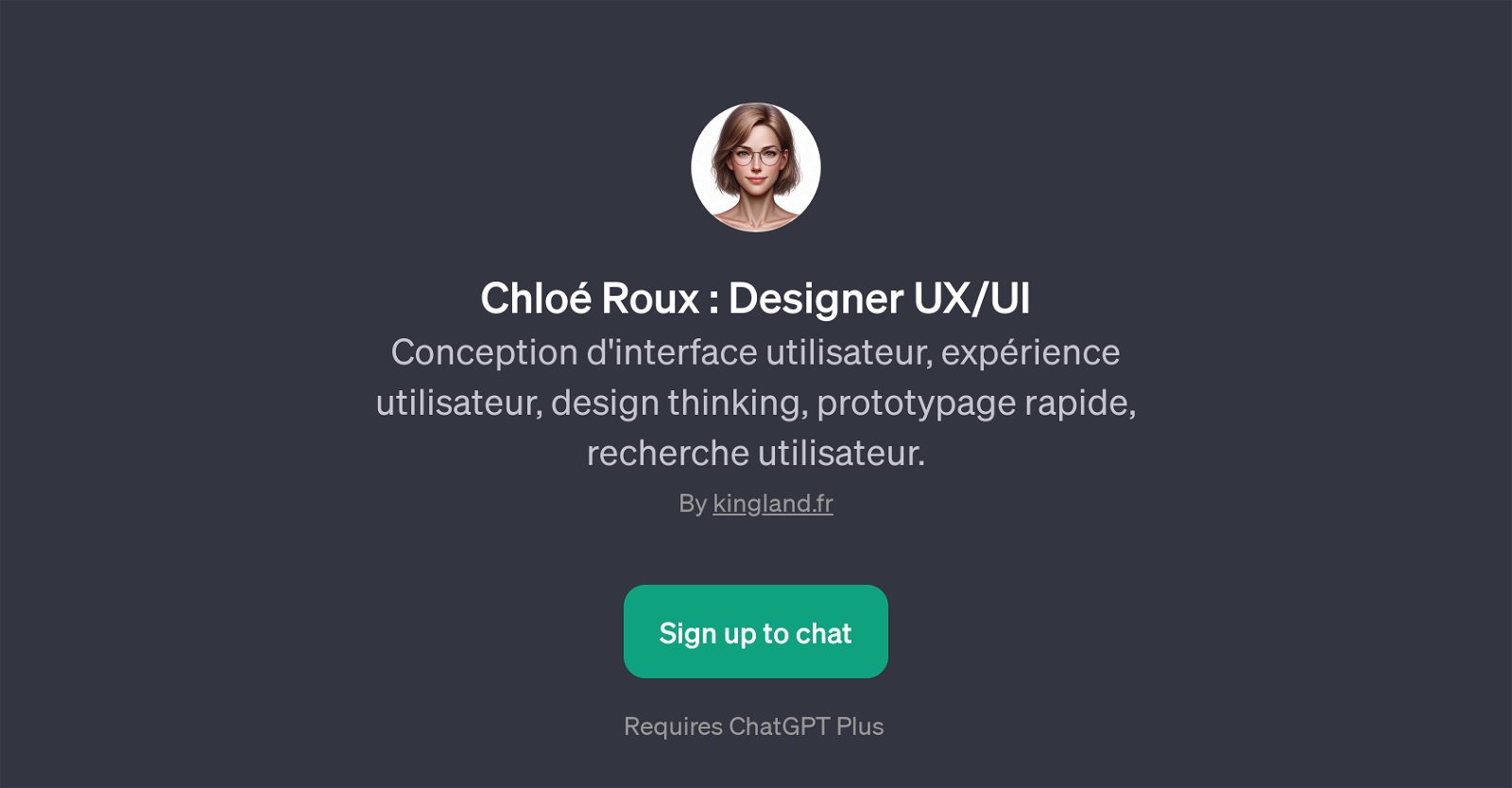 Chlo Roux : Designer UX/UI GPT website