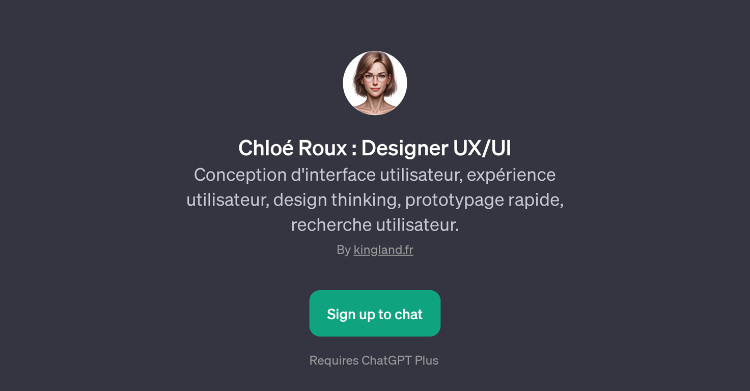 Chlo Roux : Designer UX/UI GPT website