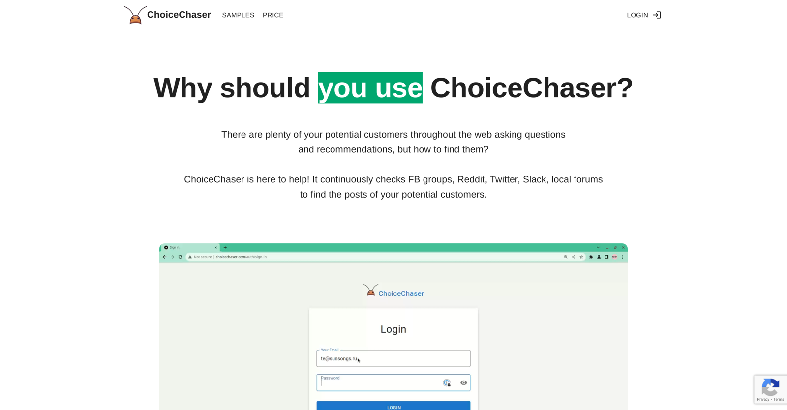 ChoiceChaser website