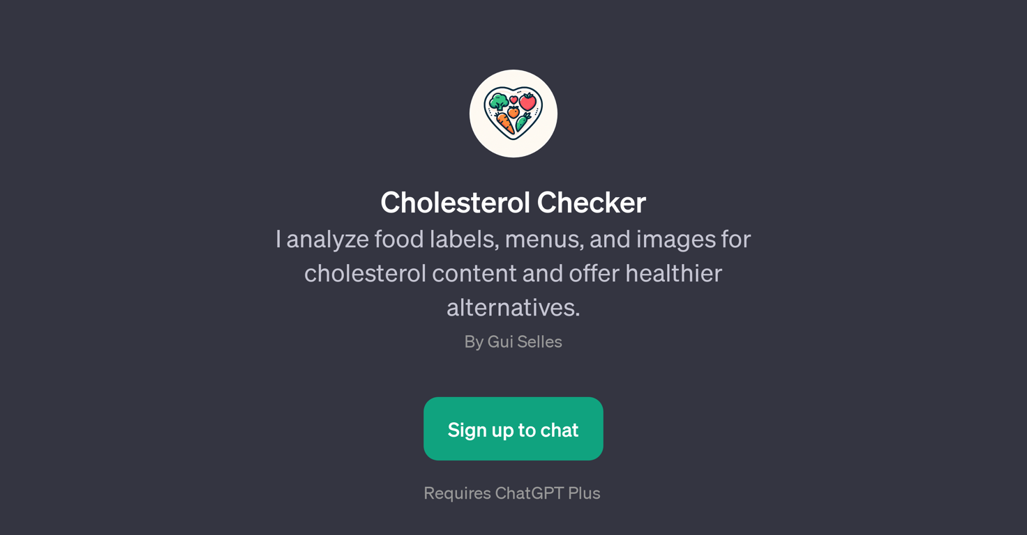 Cholesterol Checker website