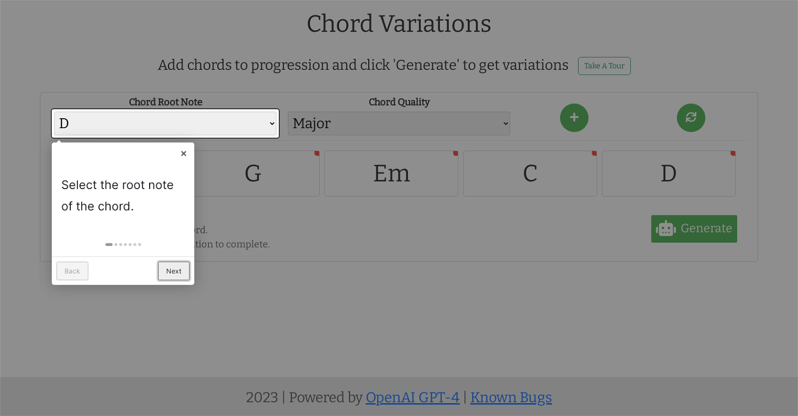 Chord Variations website