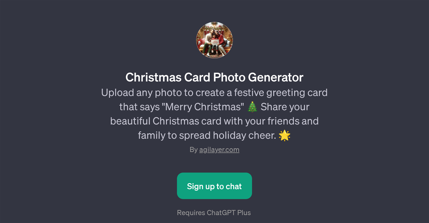 Christmas Card Photo Generator GPT website