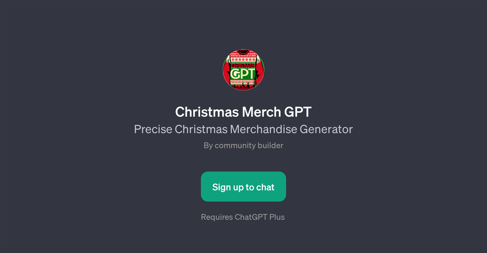Christmas Merch GPT website