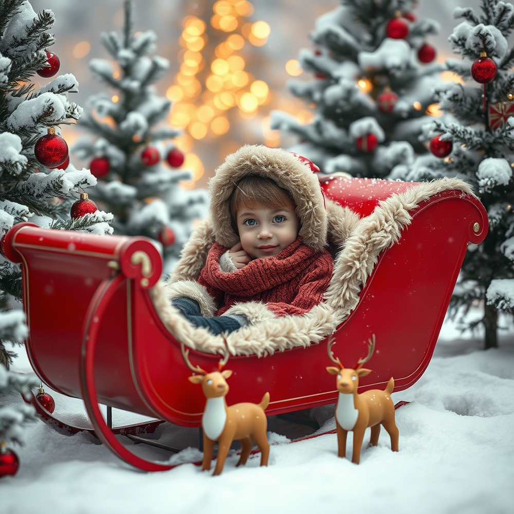 Christmas Portrait in a Vintage Sleigh website