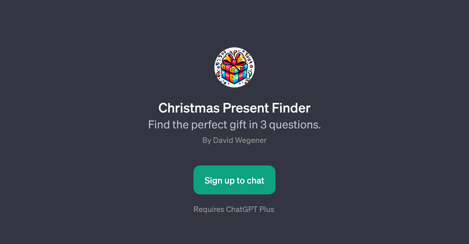 Christmas Present Finder website