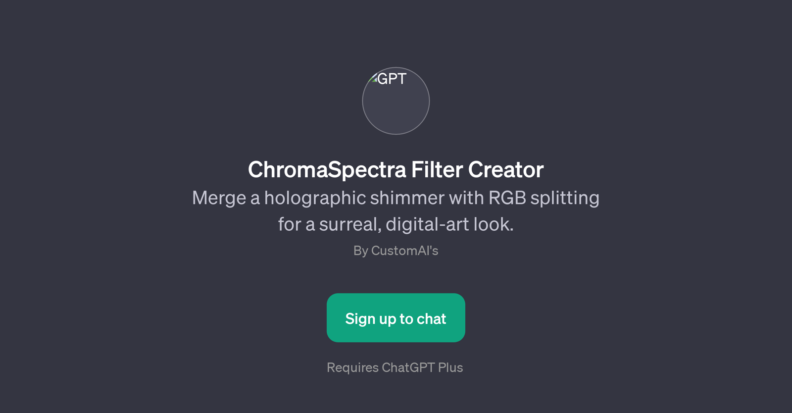 ChromaSpectra Filter Creator website