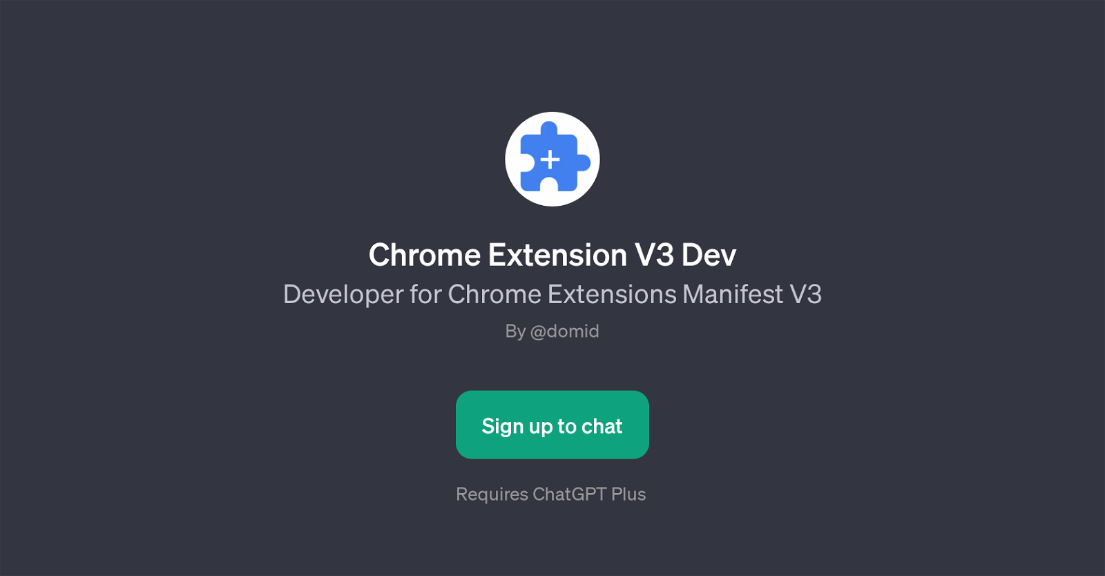 Chrome Extension V3 Dev website