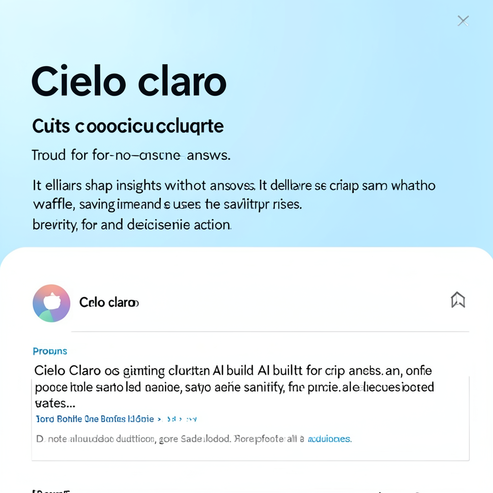 Cielo claro website