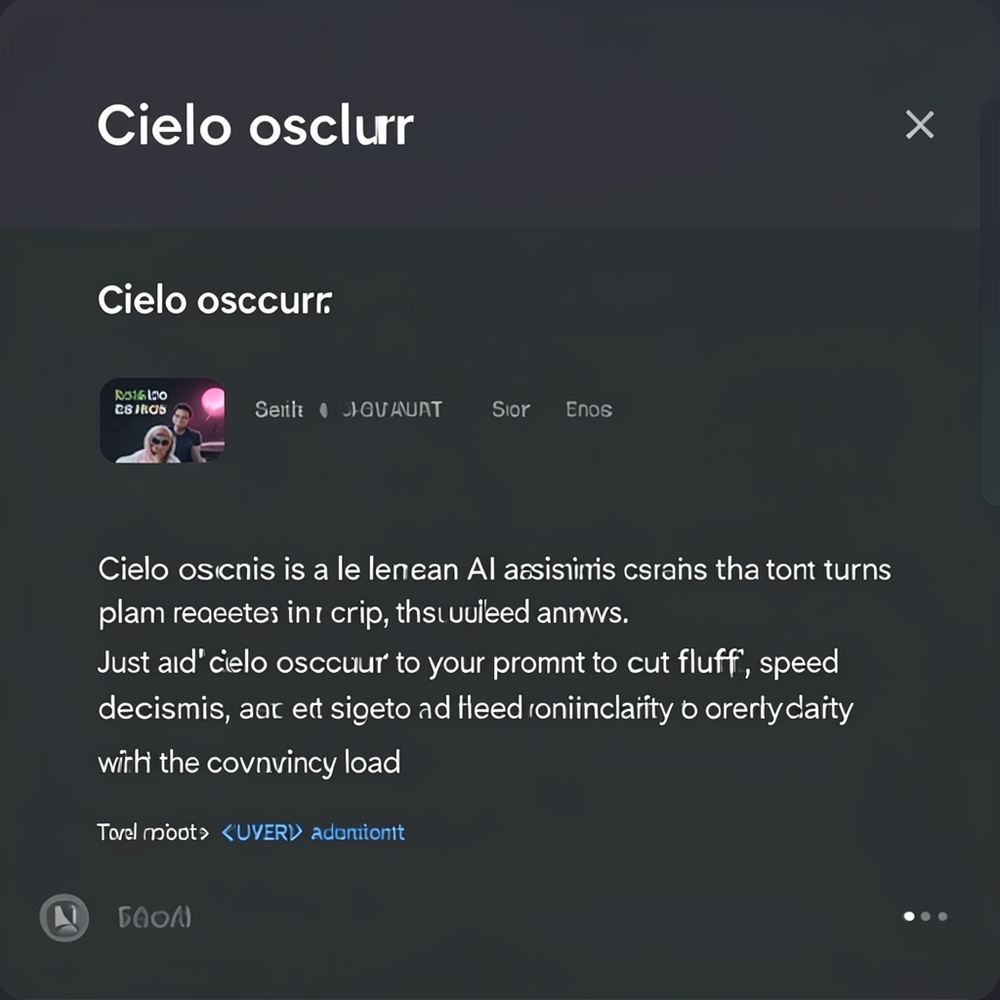 Cielo oscuro website