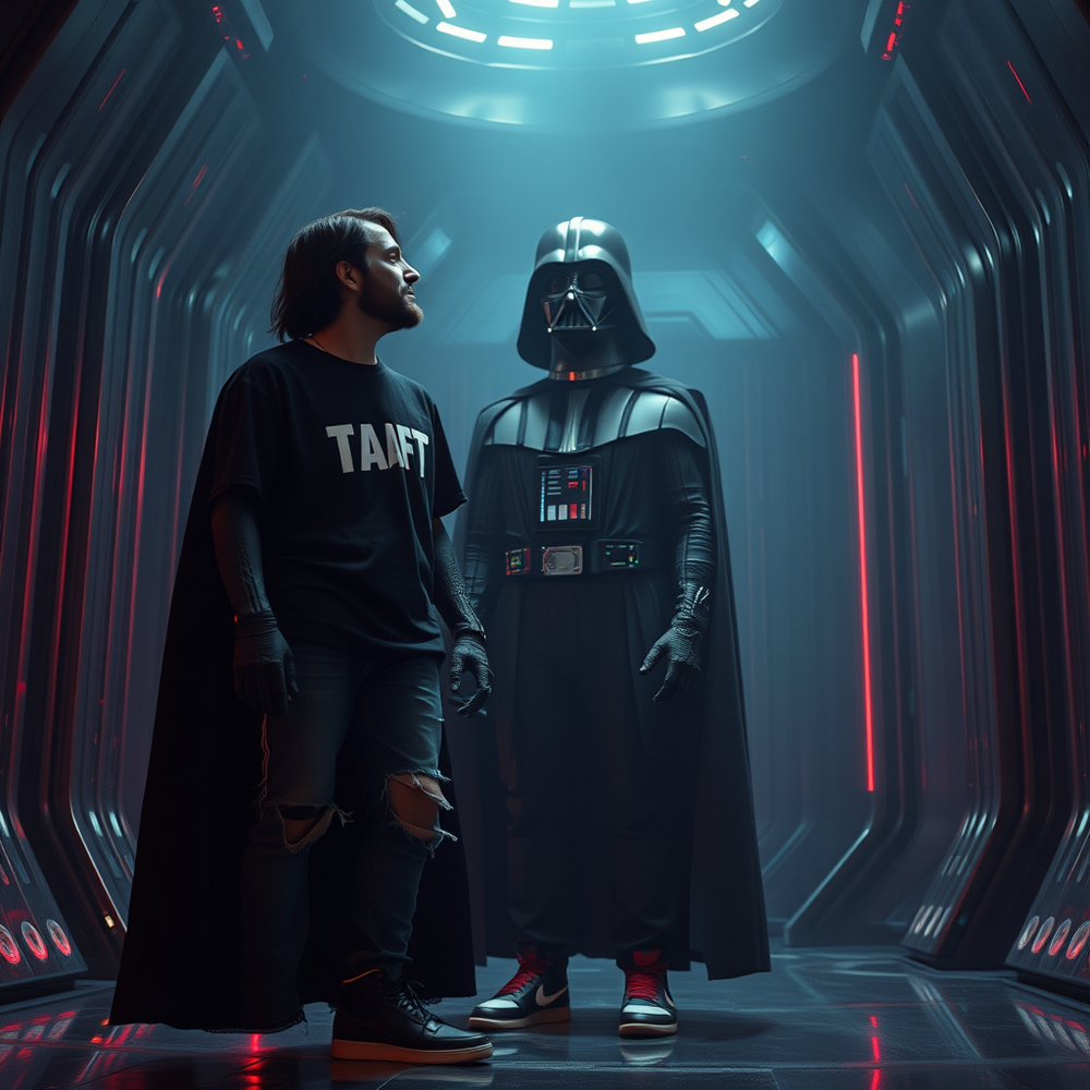 Cinematic Confrontation In A Futuristic Chamber website