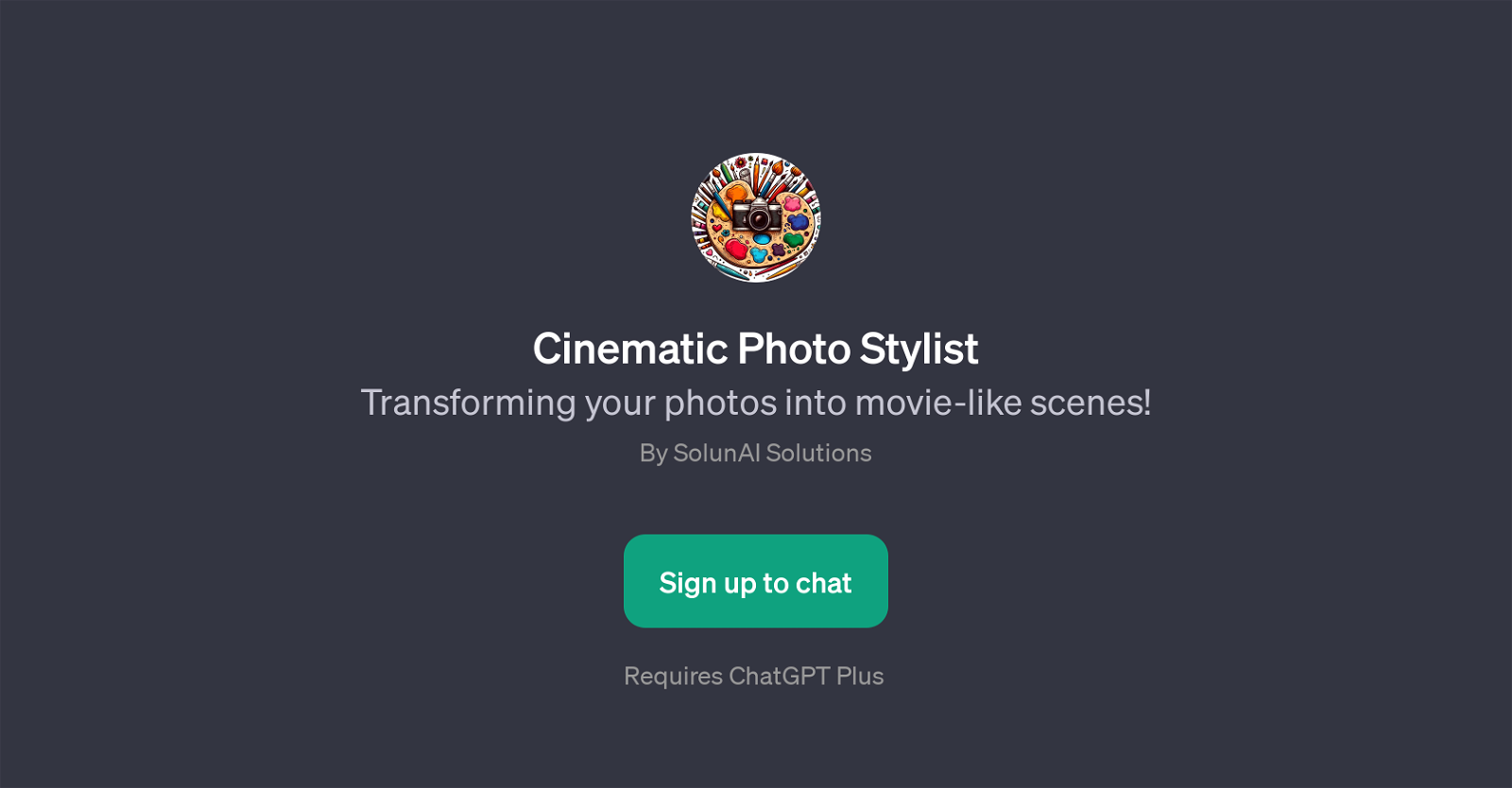 Cinematic Photo Stylist website