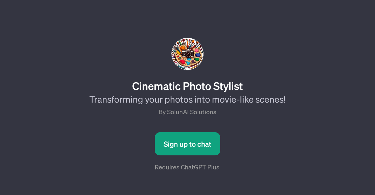 Cinematic Photo Stylist website