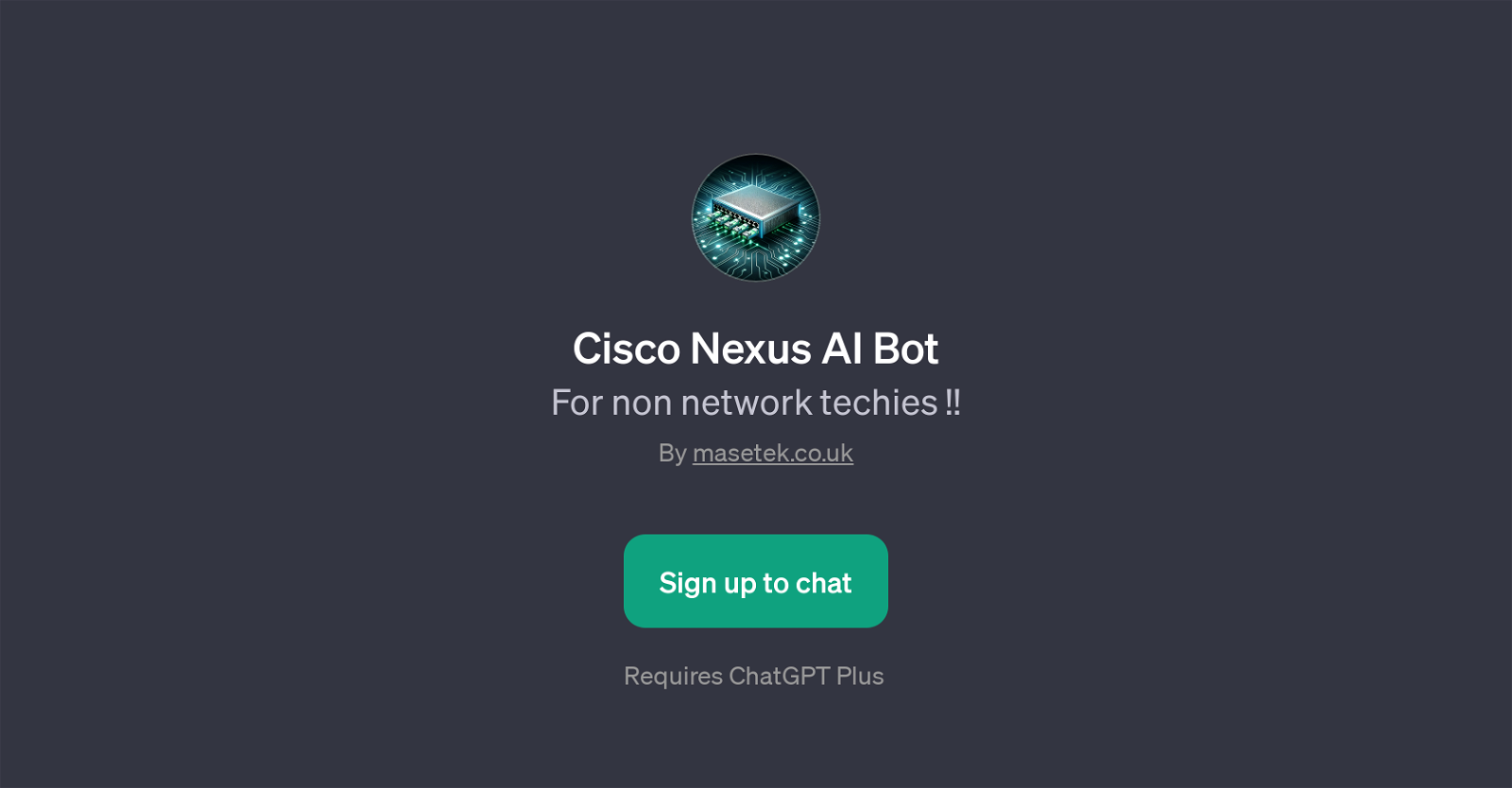 Cisco Nexus AI Bot website