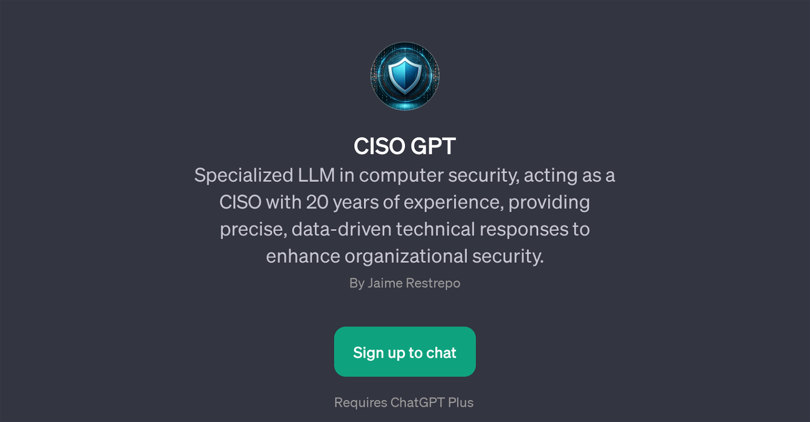 CISO GPT website