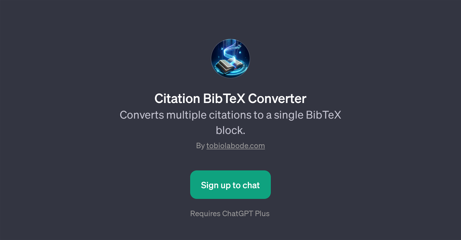 Citation BibTeX Converter website